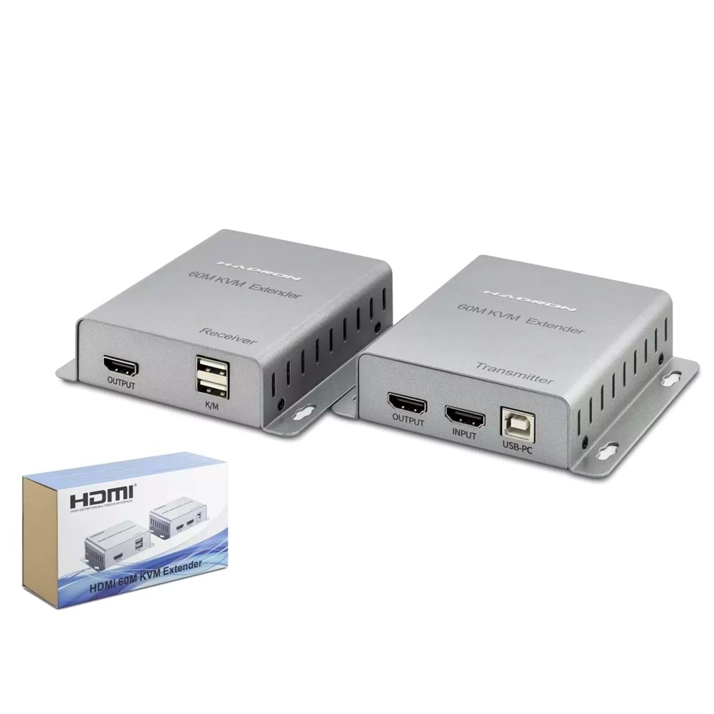 HADRON HDX1355 HDMI KVM EXTENDER 1080P 60M SILVER