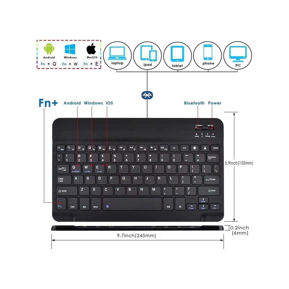 HADRON HDX2507 SMART BACKUT BLUETOOTH RGB Q KLAVYE