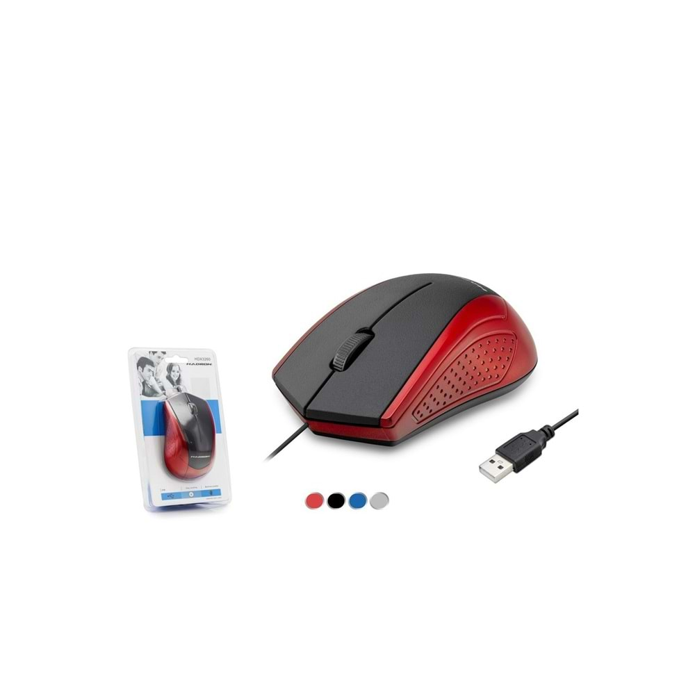 HADRON HDX3260 MOUSE KABLOLU USB 800 DPI 143CM