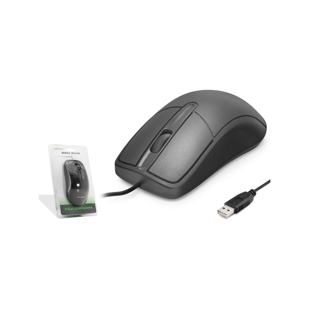 HADRON HDX3261 USB Optik Mouse 1400 DPI 3 Tuş Siyah