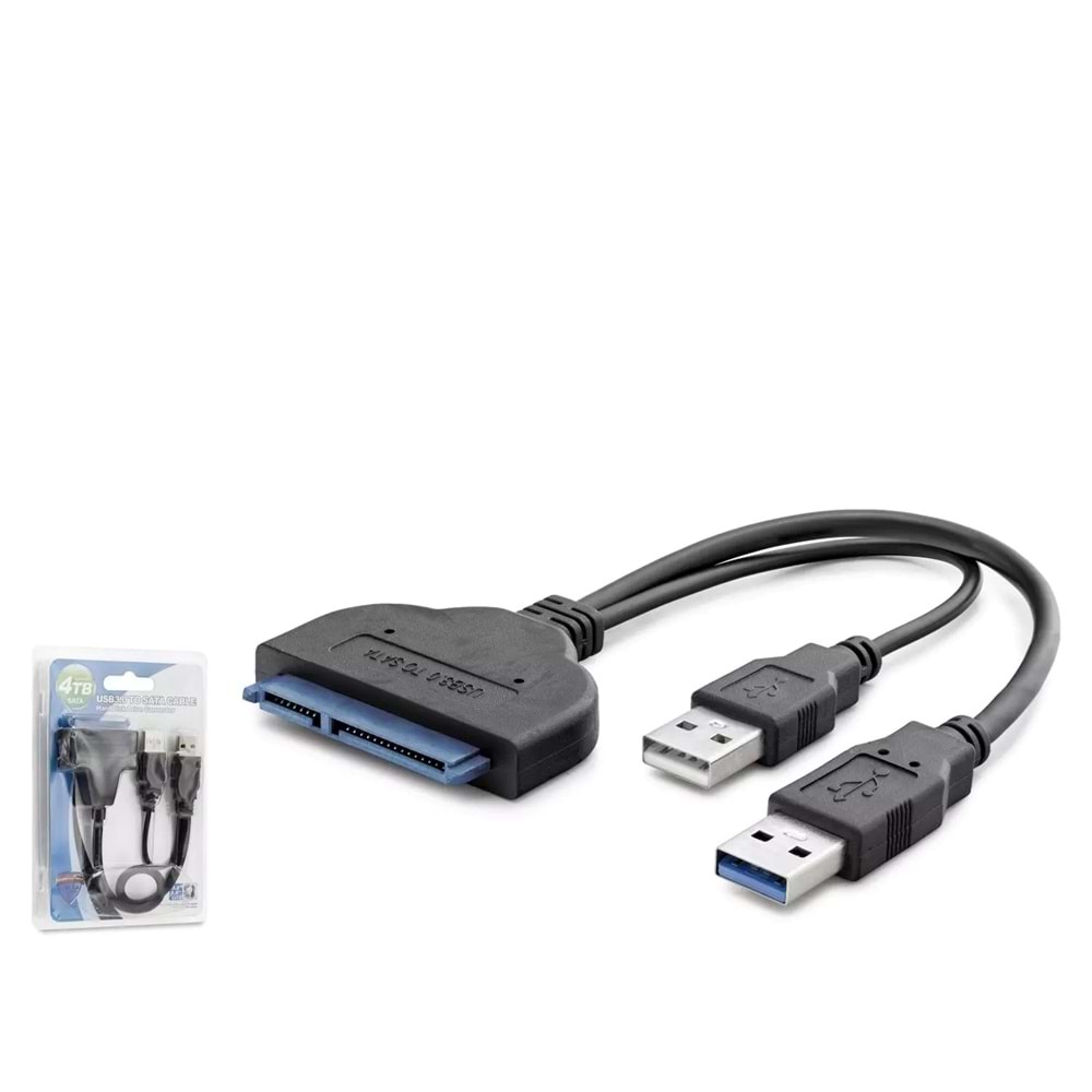 HADRON HDX7549 USB 3.0 to SATA Harddisk Dönüştürücü Kablosu 4TB - Siyah