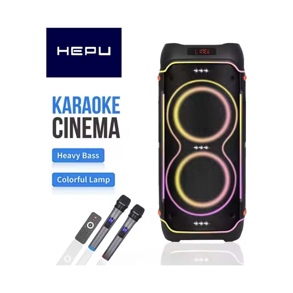 Hp 102 Taşınabilir Şarjlı Bluetooth Hoparlör 80 Rms 2*10 Inc Woofer