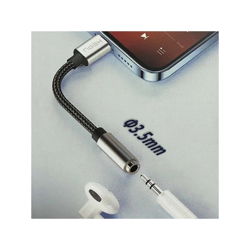 HEPU HP-19 LIGHTNING 3.5MM KULAKLIK DÖNÜŞTÜRÜCÜ 30CM