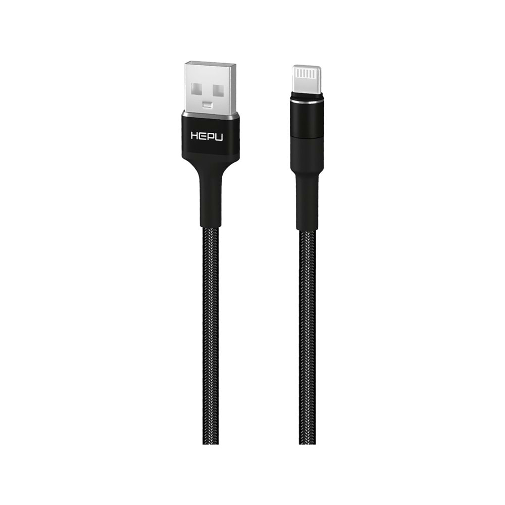 HEPU HP-416 SOLID USB LIGHTNING ŞARJ KABLOSU SİYAH 1MT