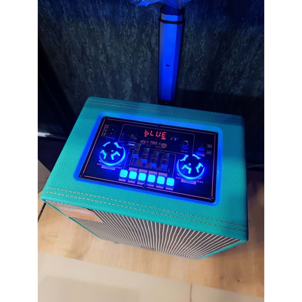 HEPU HEPU-901 Profesyonel Bluetooth Hoparlör Kablosuz 1 Ad Kablosuz Mikrofonlu 8'inc Subwoofer Ultrabass Hd