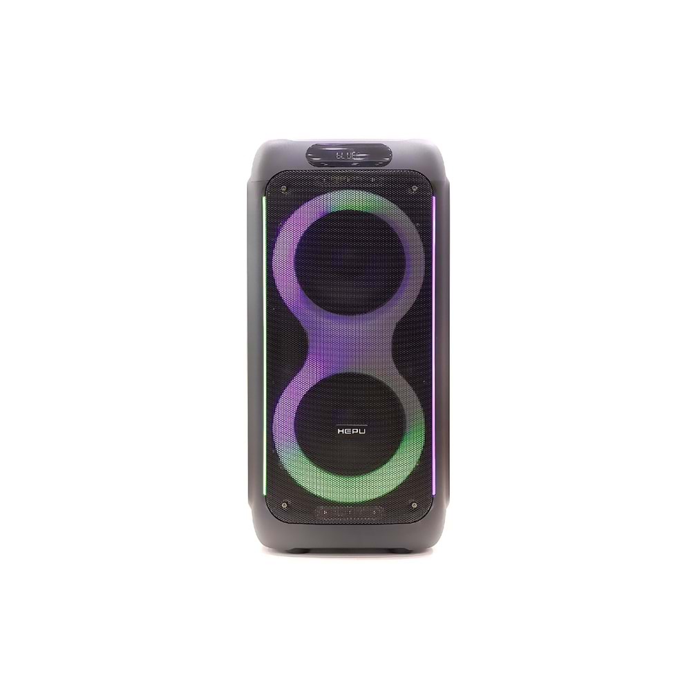 HEPU HP 939 Taşınabilir Şarjlı Bluetooth Hoparlör 80 w Rms 2*8 inc Woofer Extra Bass Karaoke Mikrafon