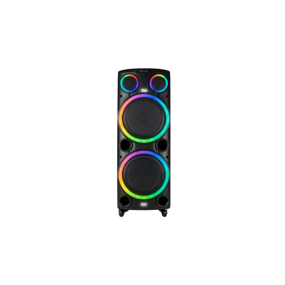 Hepu Hp 962 Büyük Boy Şarjlı Taşınabilir Bluetooth Parti Hoparlörü 2*12 inç Extra Bass