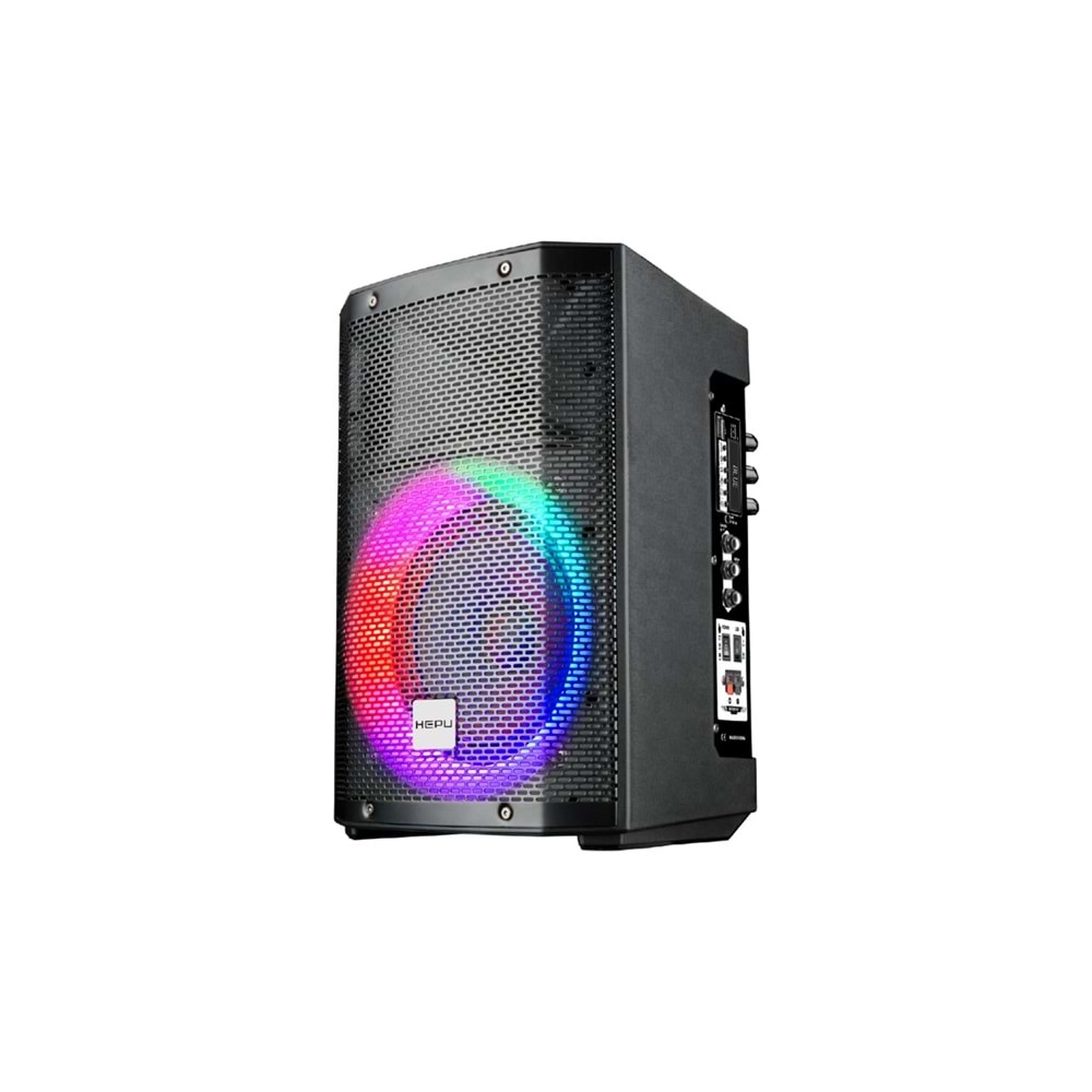 HEPU HP-980 Partybox Bluetooth Hoparlör – 8” Hoparlör, 60W Güç, RGB Işık, TWS Destekli