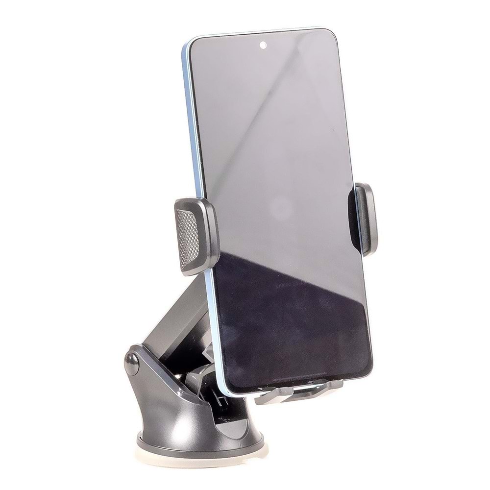 HEPU HP-A01 Araç İçi Telefon Tutucu – Cam ve Torpido Uyumlu + Ayarlanabilir Kol + Vakumlu Vantuz