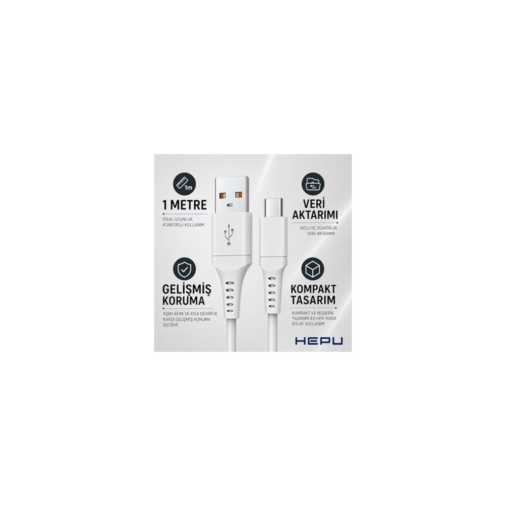 Nova Series HP-NYK004 Usb-A To Type-C 3.1A Hızlı Şarj ve Veri Transfer Kablosu (1 Metre) – Andr