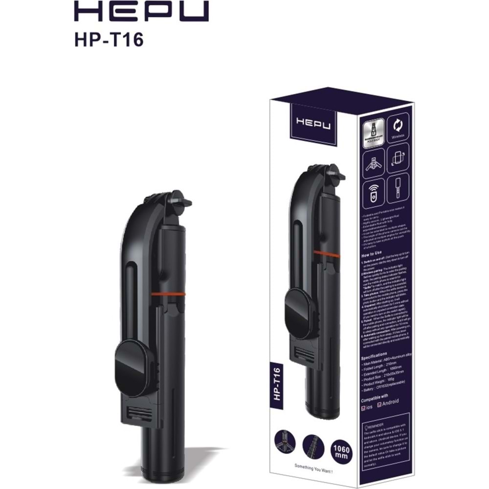 HEPU TRIPOD + SELFİE ÇUBUĞU HEPU HP-T16