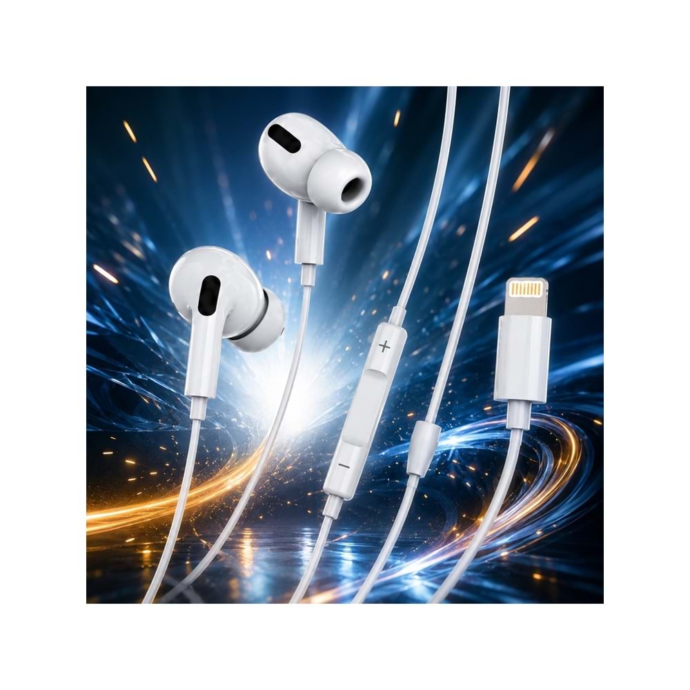 HEPU HP-TK02 Titan Series Lightning Kablolu Kulak İçi Kulaklık – Stereo Ses, Mikrofonlu