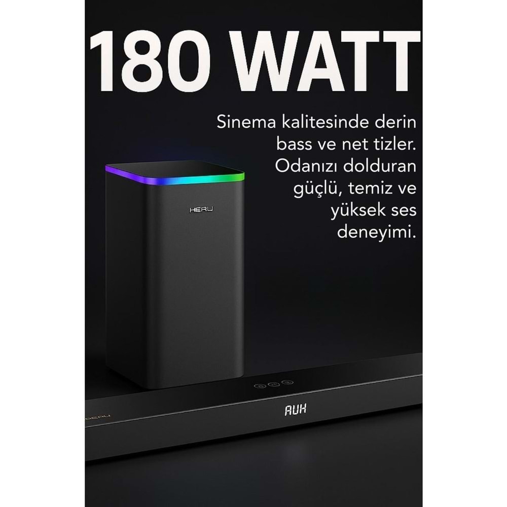 HEPU HP-TV06 Soundbar Kablosuz Ev Sinema Sistemi Stereo Hd Ses Kalitesi 100 Watt Amfi 80 Watt Soundbar Bt
