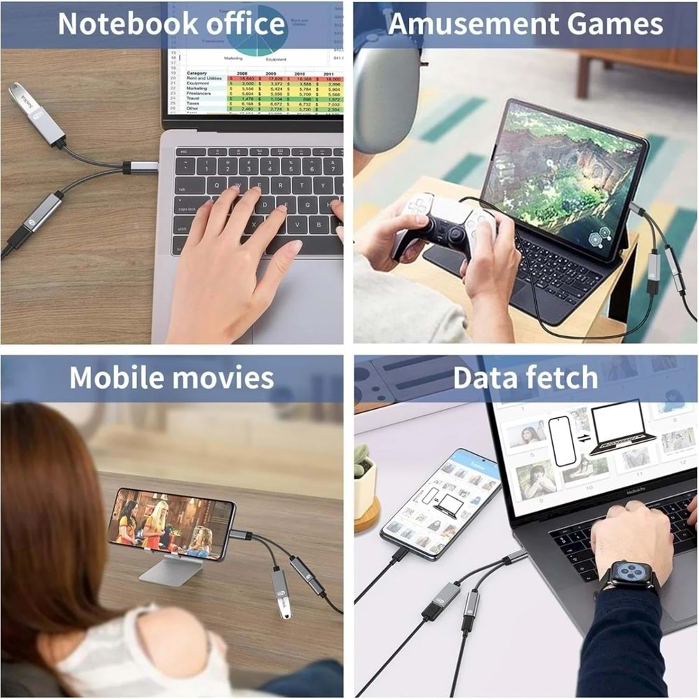 HEPU HP-Z05 TYPE-C TO TYPE-C+USB