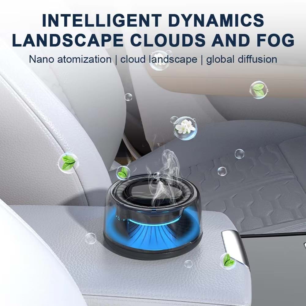 HARVOX HX-CF001 Premium Akıllı Araba Akıllı Aromaterapi Spreyi Otomatik Açma / Kapama | Araba Difüzörü Renkli Ortam Işığı ve Sis Kokusu