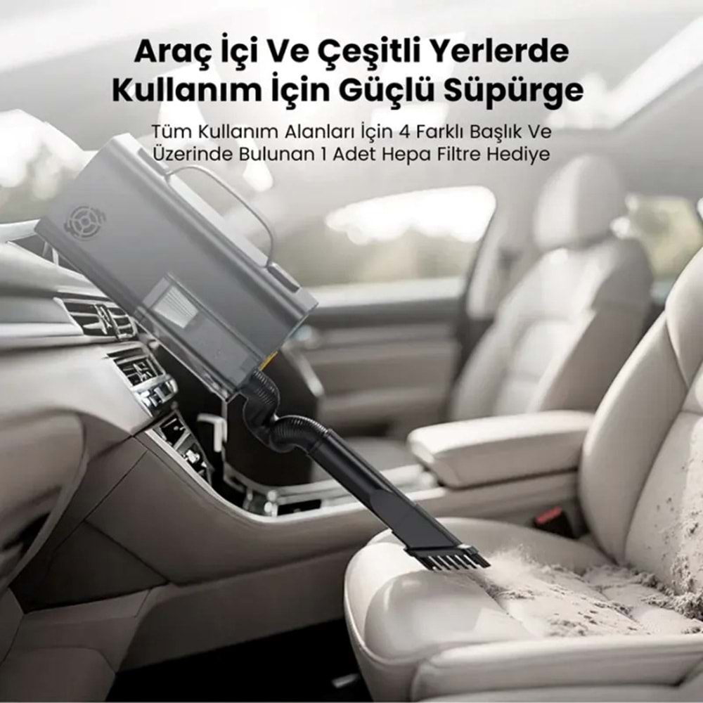 Harvox HX-JS001 10-In-1 Araç Jump Starter – 12000MAH Powerbank, Lastik Şişirme Pompası, Acil Marş Basma ve Akü Takviye Cihazı