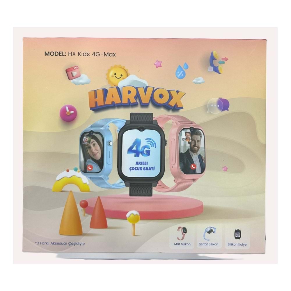 Hx 4G Max Görüntülü Görüşmeli Akıllı Çocuk Takip Saati Kolye Hediyeli BTK KAYITLI