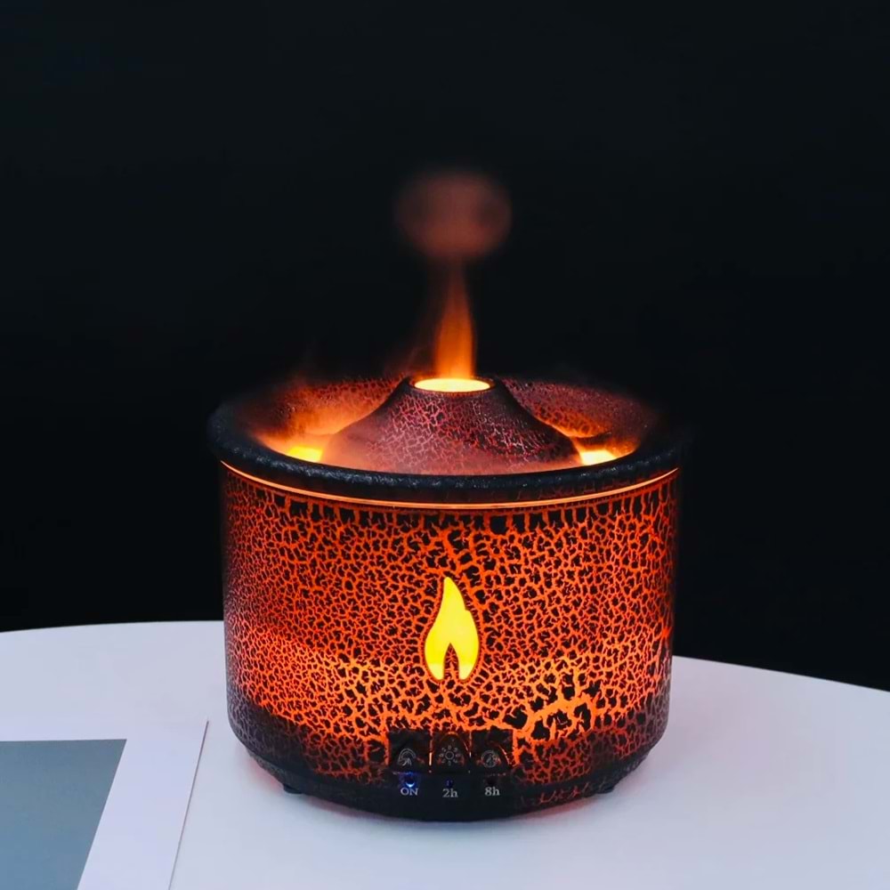 kaliteli ev dekor simülasyon çift renk alev volkan difüzör