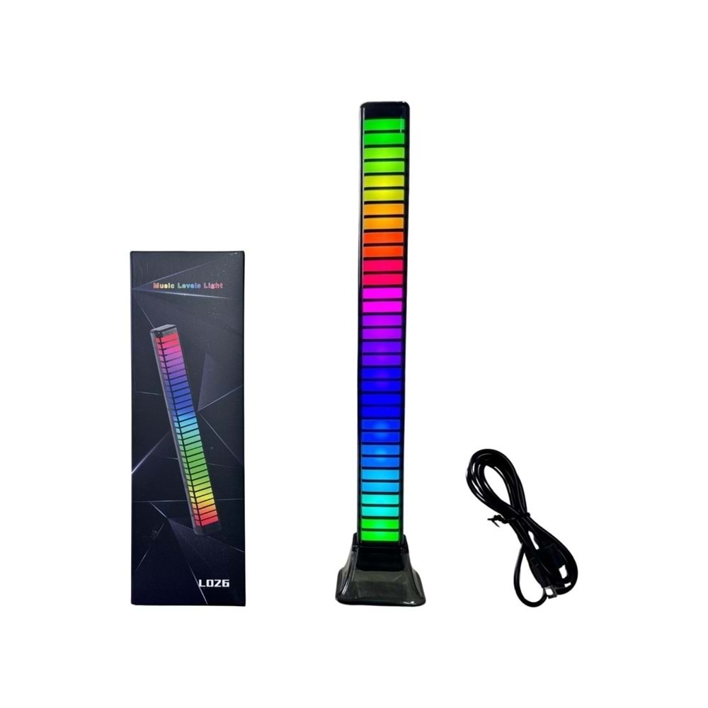 Rgb Sese Duyarlı Dik Ekolayzer 26CM L026