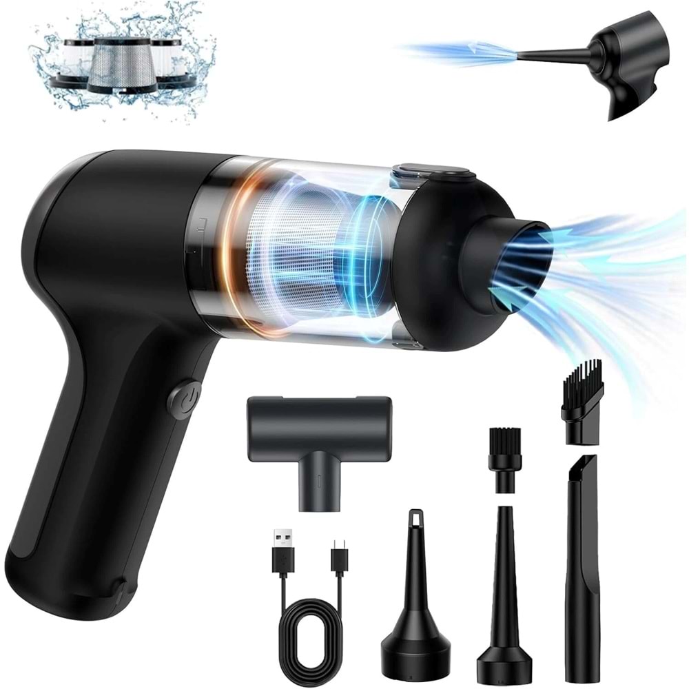 El Mini Hava Üfleyici / Araba Süpürgesi, Şarj Edilebilir LT-126A