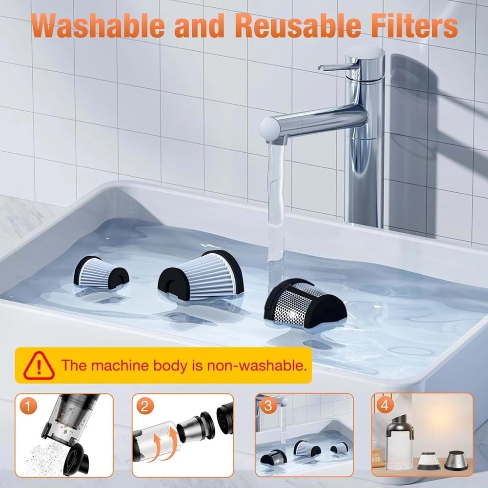 El Mini Hava Üfleyici / Araba Süpürgesi, Şarj Edilebilir LT-126A