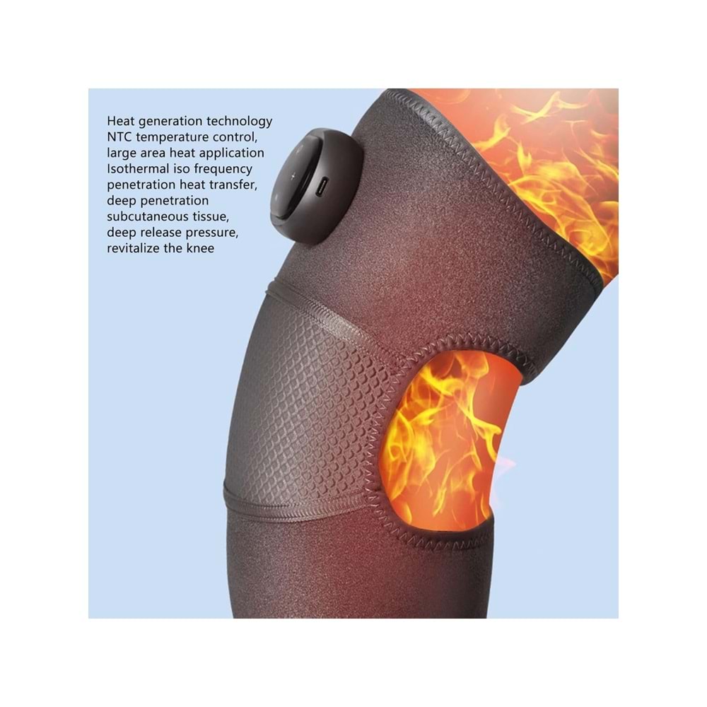 Ergonomik Masaj Cihazı LY-1005 - Diz, Omuz, Dirsek için, Isıtmalı, Şarjlı, 3 Mod, Tip-C Giriş