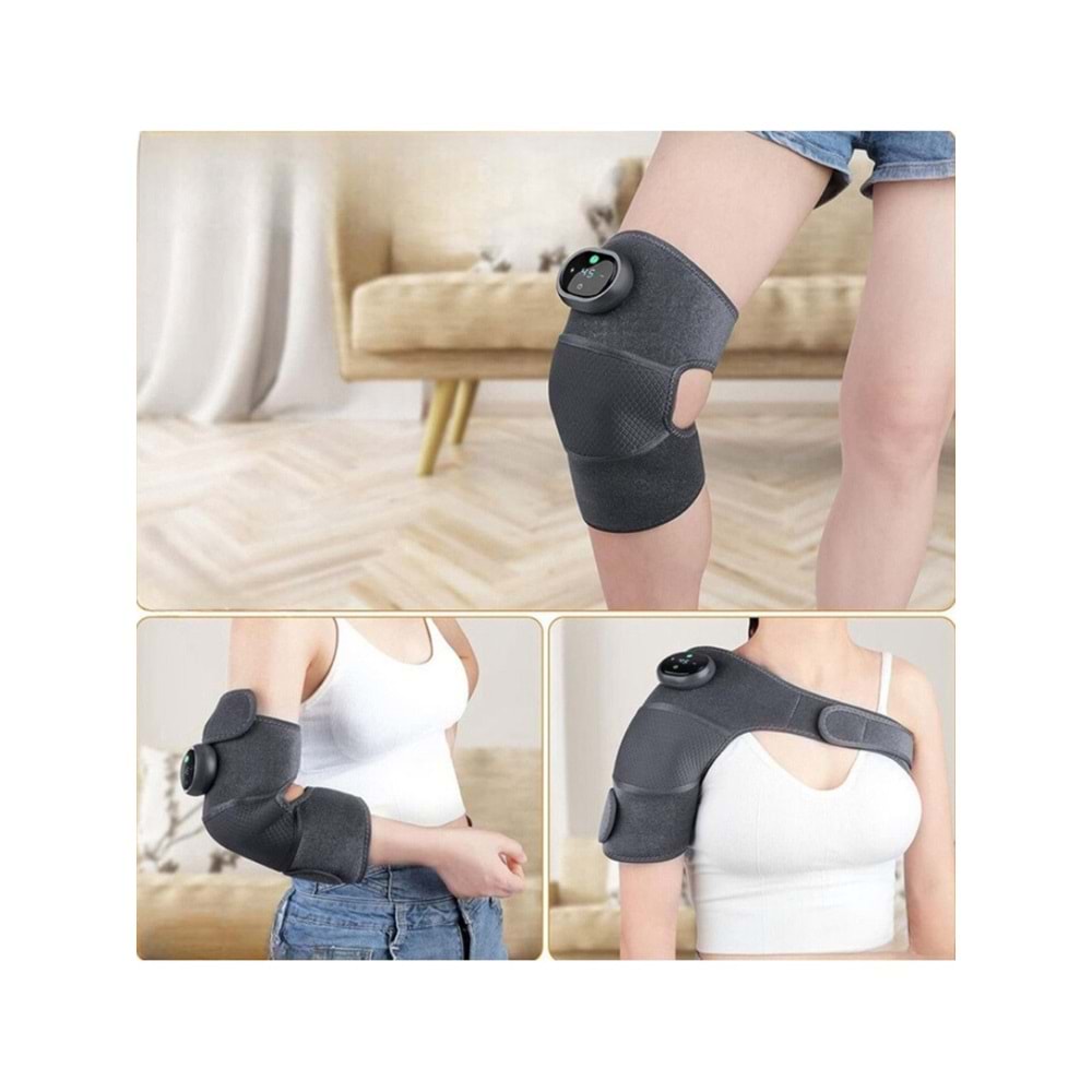 Ergonomik Masaj Cihazı LY-1005 - Diz, Omuz, Dirsek için, Isıtmalı, Şarjlı, 3 Mod, Tip-C Giriş