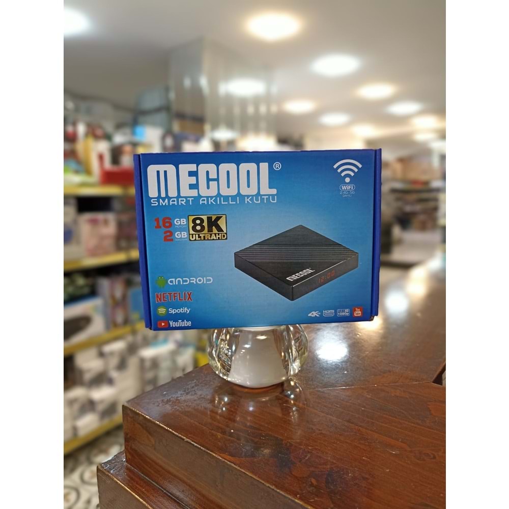 MECOOL S905W 2/16GB 2.4+ 5G BLUETOOTH DESTEKLİ 8K ULTRA HD ANDROID BOX