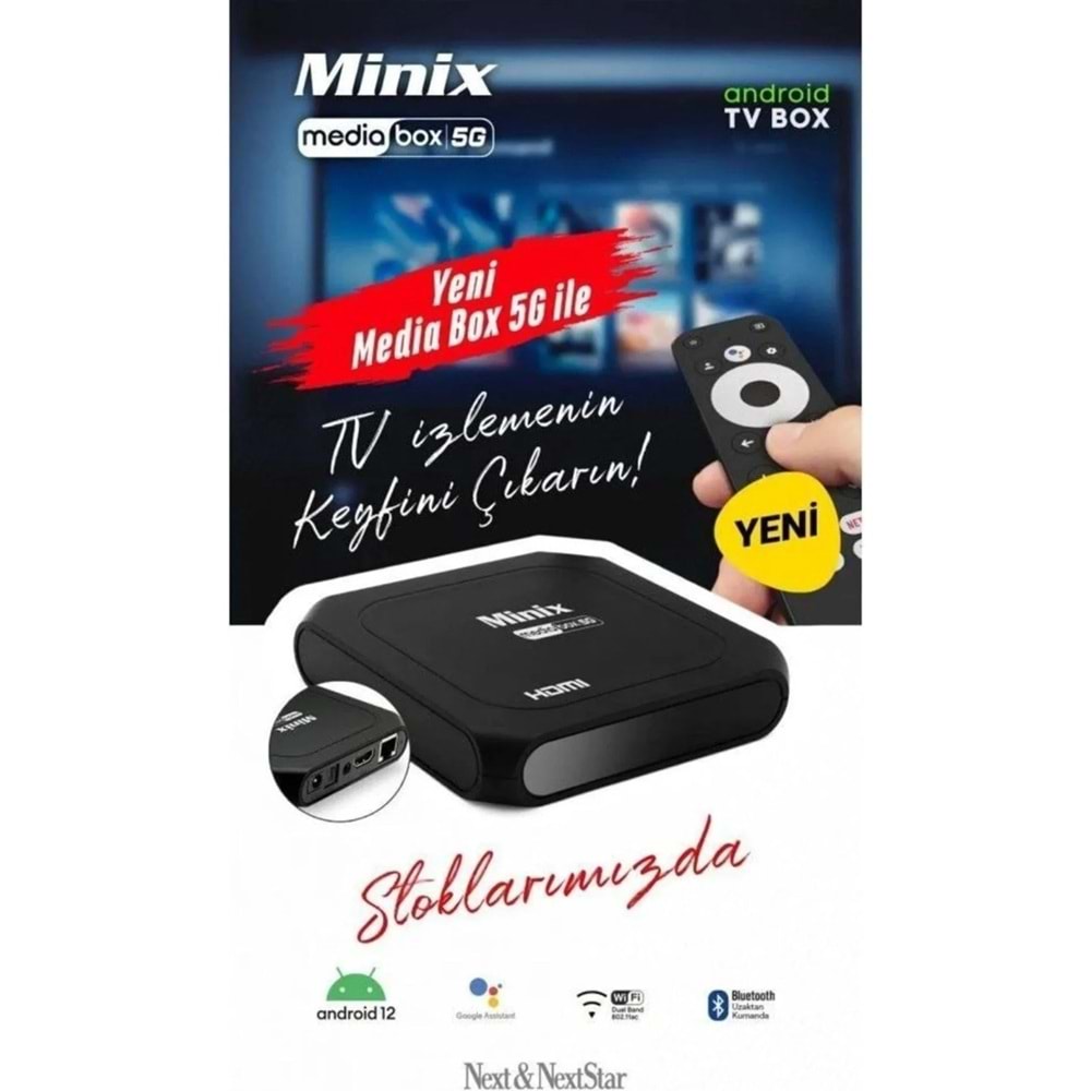 Next Minix Media Box 5g Android Tv Box 32 GB Hafıza, 2 GB Ram Bluetooth