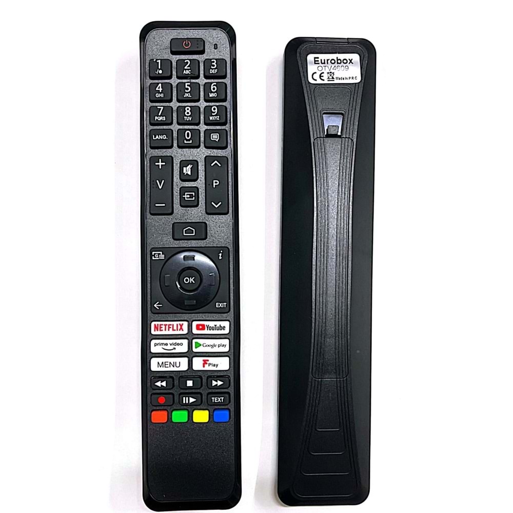 EUROBOX OTV4609 TOSHIBA NETFLİX YOUTUBE PRİMEVİDEO GOOGLE PLAY-PLAY TUŞLU LCD TV KUMANDA