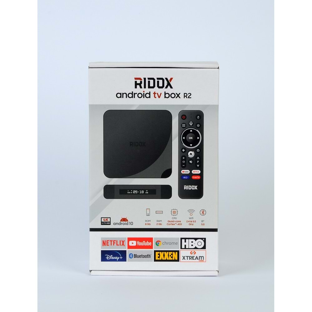 RIDOX R2 TV BOX M2023 8 GB HDD 2 GB RAM 4K (ANDROID 10)