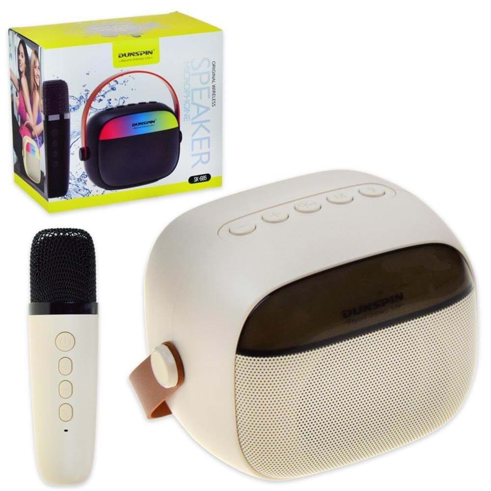 DUNSPIN Taşınabilir Bluetooth Hoparlör SK-685 | RGB Işıklar| Bluetooth 5.3| 4H Oynatma Süre Kompakt Premium Tasarım