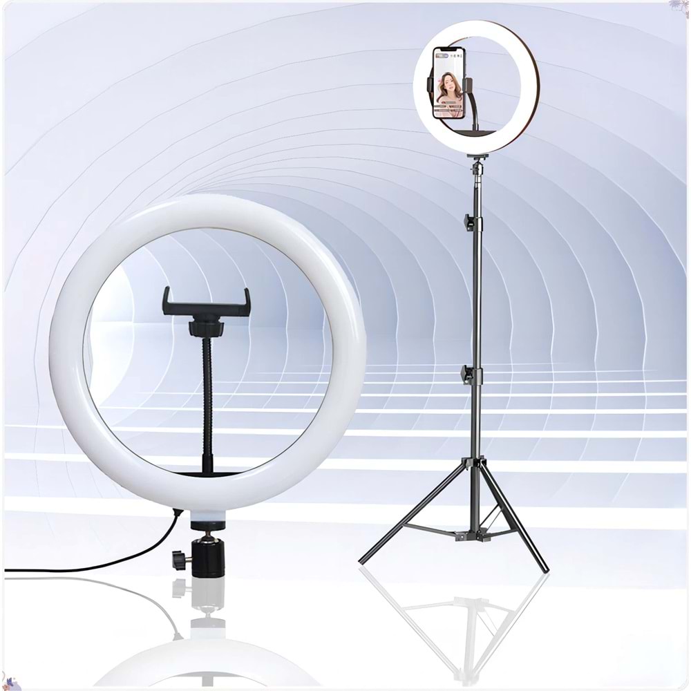 LIGHT LED SN-X14Selfie halka ışık 24W 5500K Tripod ile iphone akıllı telefon