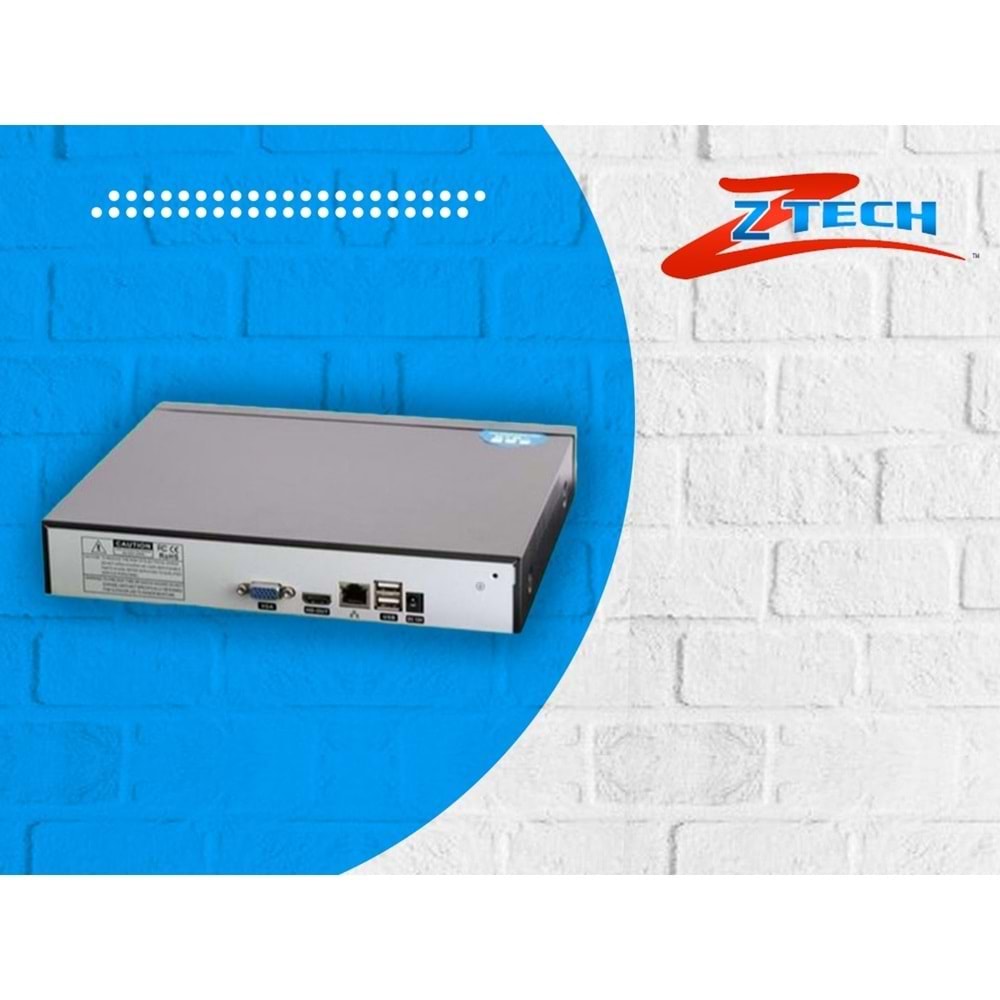 ZTECH ZR-516 16CH 8MP 4K NVR KAYIT CİHAZI