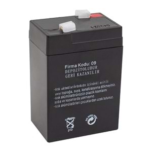 ATEX AKÜ 6 VOLT 4 AMPER AX-604 IŞILDAK AKÜSÜ (70 X 48 X 101 MM)