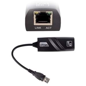 POWERMASTER PM-16299 USB 3.0 TO ETHERNET 10/100/1000MBPS GİGABİT ETHERNET ÇEVİRİCİ ADAPTÖR