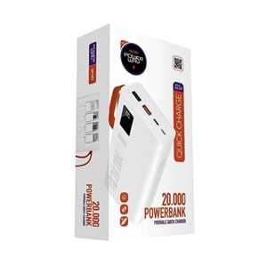 POWERWAY QC20 20000 MAH ÇİFT USB DİJİTAL EKRAN POWERBANK