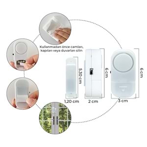 POWERMASTER PM-17795 MİNİ MANYETİK PENCERE VE KAPI GÜVENLİK ALARMI
