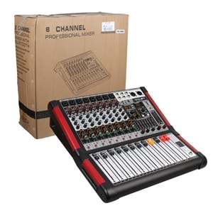 MAGICVOICE MV-A800 XF 8 CH-2X650 W-USB/BT POWER MİXER ANFİ