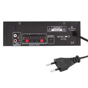 MAGICVOICE MV-520 30W USB/SD/UK BLUETOOTH EKO-2 MİK.TDA 7377 Lİ *2 GİRİŞ UK'LI 220/12V TRAFOSUZ ANFİ