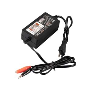 POWERMASTER PM-18705 6 VOLT - 12 VOLT - 1 AMPER KADEMELİ KROKODİL UÇLU AKÜ ŞARJ ADAPTÖRÜ