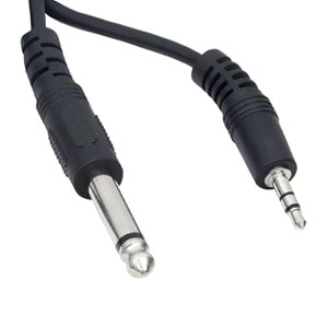 POWERMASTER 3.5 MM STEREO ERKEK / 6.3 MM MONO ERKEK 1 METRE KABLO (ARA KABLO)