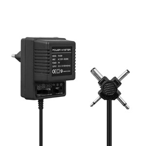 POWERMASTER PM-20043 3 VOLT - 12 VOLT 500 MA AYARLI ADAPTÖR 4 UÇLU (525 AMERİKAN FİŞİ BEDELSİZ VER)