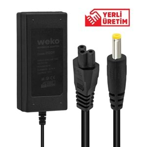 WEKO 19 VOLT - 4.74 AMPER - 90 WATT 4.8*1.7 UÇLU YERLİ ÜRETİM NOTEBOOK ADAPTÖR