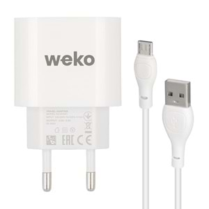 WEKO WK-21441 PDU QC 3.0 AMPER ŞARJ BAŞLIK ADAPTÖRÜ + MICRO USB KABLO (NO:1)