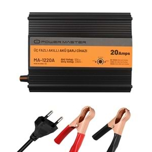 POWERMASTER MA-1220A 12 VOLT - 20 AMPER AKILLI AKÜ ŞARJ CİHAZI