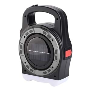 POWERMASTER HB-6678C COB LEDLİ 20 WATT 3 KADEMELİ ŞARJ EDİLEBİLİR USB ÇIKIŞLI SOLAR LAMBA