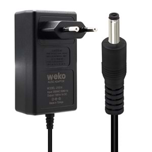 WEKO 7.8 VOLT - 1 AMPER 3.5*1.35 UÇLU KIRMIZI YEŞİL LEDLİ YERLİ ÜRETİM PRİZ TİPİ ŞARJ ADAPTÖR