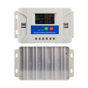 POWERMASTER PM-40A 12 VOLT - 24 VOLT - 40 AMPER 4 USB'Lİ DİJİTAL OTOMATİK SOLAR ŞARJ KONTROL REGÜLATÖRÜ