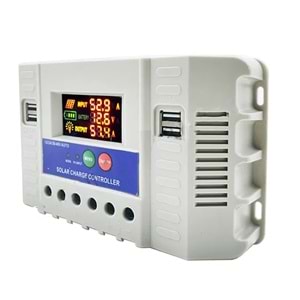 POWERMASTER PM-50A 12V-24V-36V-48V 50 AMPER 4 USB'Lİ DİJİTAL OTOMATİK SOLAR ŞARJ REGÜLATÖRÜ